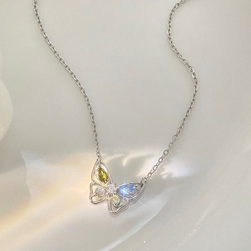 Silver Butterfly Lariat Necklace | BASHERT JEWELRY - Bashert Jewelry